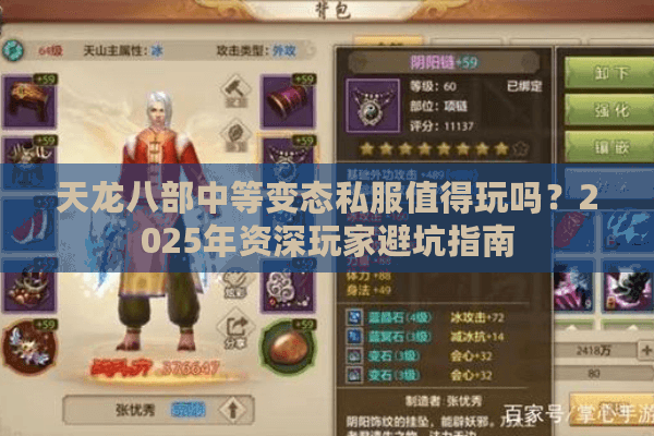 天龙八部中等变态私服值得玩吗？2025年资深玩家避坑指南