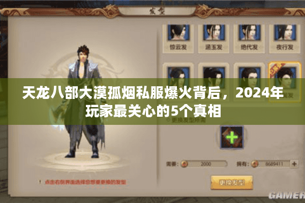 天龙八部大漠孤烟私服爆火背后，2024年玩家最关心的5个真相