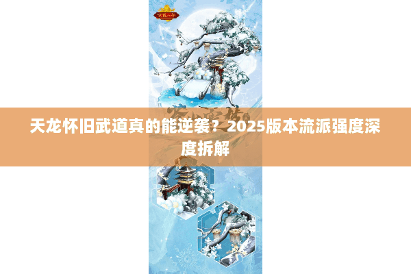 天龙怀旧武道真的能逆袭？2025版本流派强度深度拆解