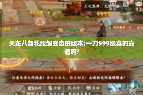 天龙八部私服超变态的版本:一刀999级真的靠谱吗?