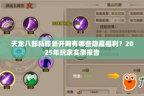 天龙八部私服新开网有哪些隐藏福利？2025年玩家实测报告